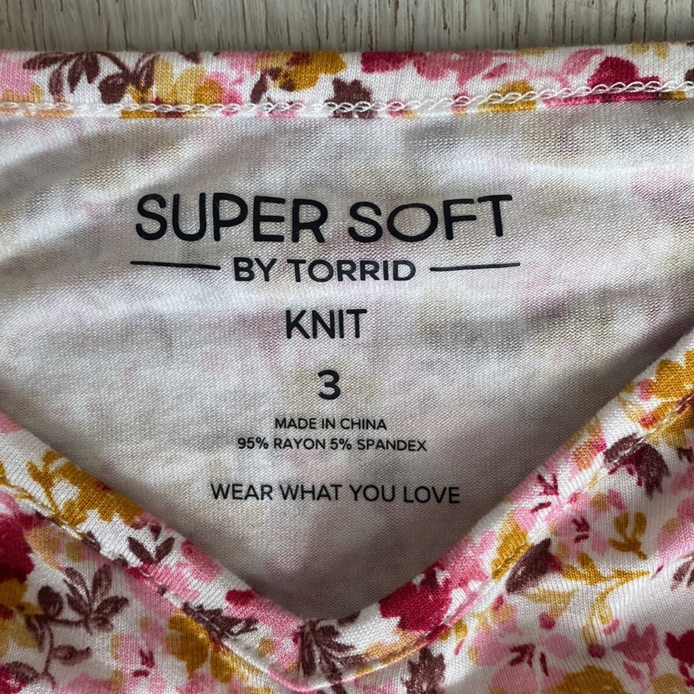 Torrid Super Soft Smocked Shoulder Flutter Sleeve… - image 8